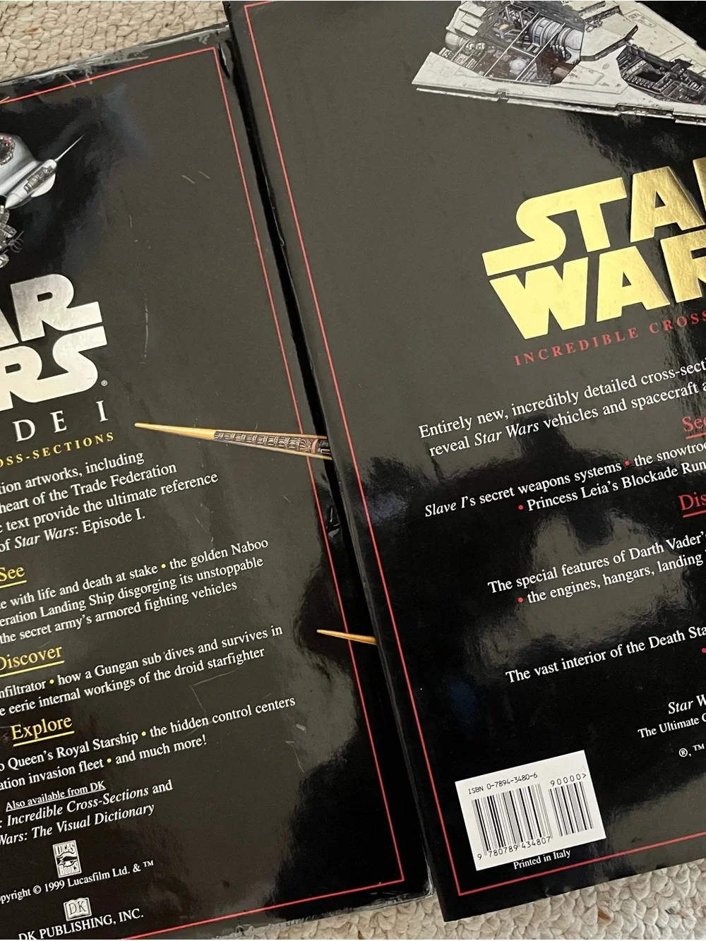 Star Wars Episode I & Incredible Cross-Sections Hardcover Books - Black